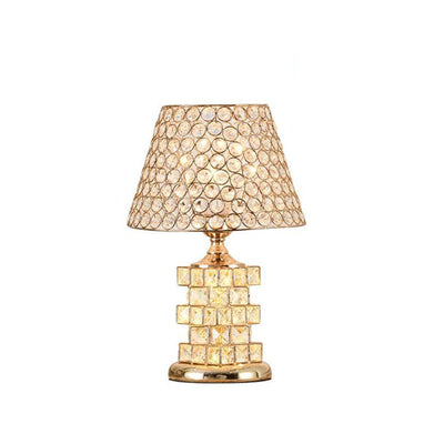 Nordic Luxury Crystal Cone Geometry 1-Light Table Lamp