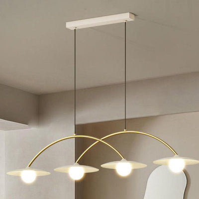 Modern Minimalist Round Arc Island Light 3/4 Light Chandelier