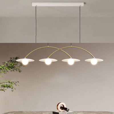 Modern Minimalist Round Arc Island Light 3/4 Light Chandelier