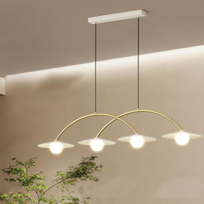 Modern Minimalist Round Arc Island Light 3/4 Light Chandelier