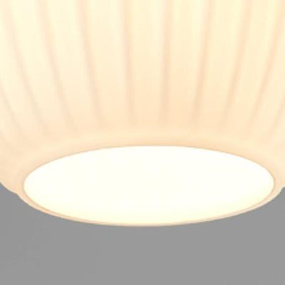 Nordic Striped Milk White Glass Jar 1/3 Light Chandelier