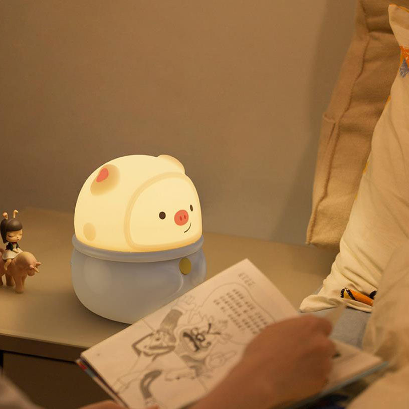 Cartoon Creative Silicone Panda Pig USB LED Night Light Table Lamp