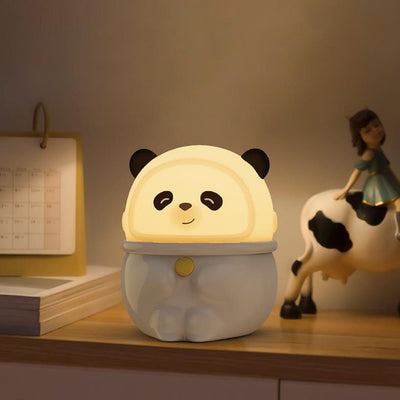 Lampe de Table LED USB Panda Cochon en Silicone Créatif Dessin Animé 