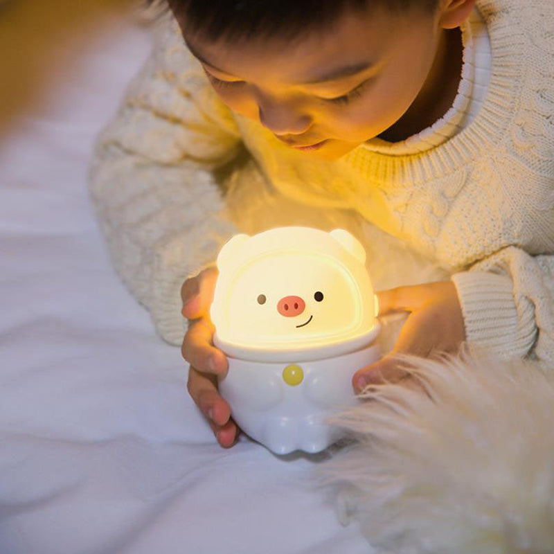 Lampe de Table LED USB Panda Cochon en Silicone Créatif Dessin Animé 
