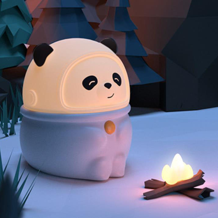 Lampe de Table LED USB Panda Cochon en Silicone Créatif Dessin Animé 