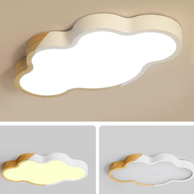 Nordic Logs Cloud Macaroon LED Kids Flush Mount Ceiling Light