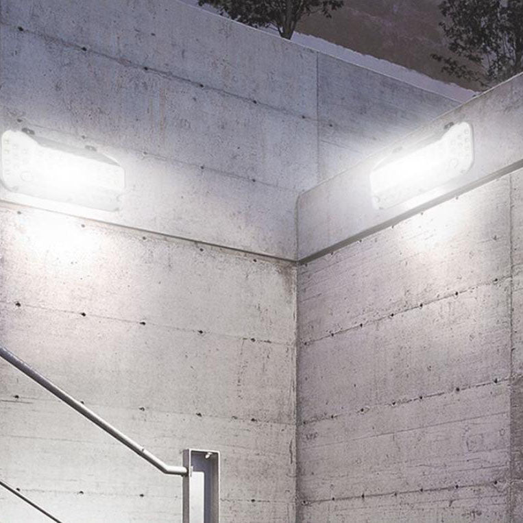 Applique murale extérieure LED avec capteur de corps émettant de la lumière latérale en ABS Simple solaire 