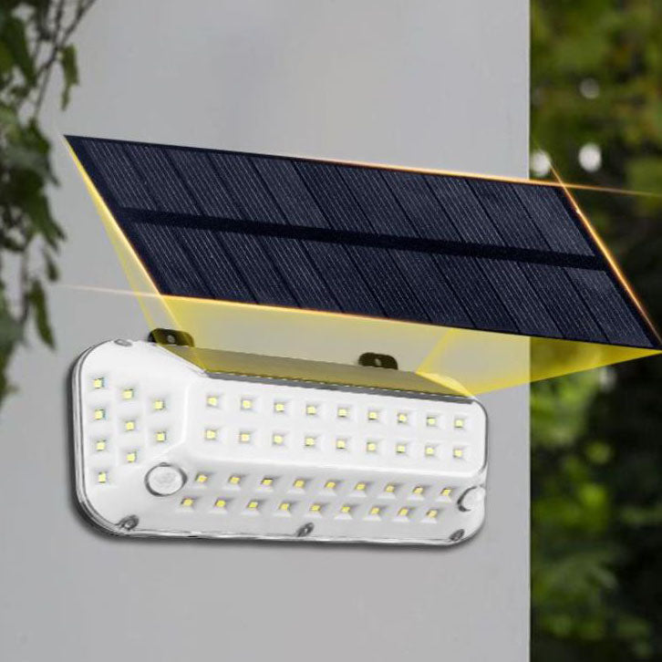 Applique murale extérieure LED avec capteur de corps émettant de la lumière latérale en ABS Simple solaire 