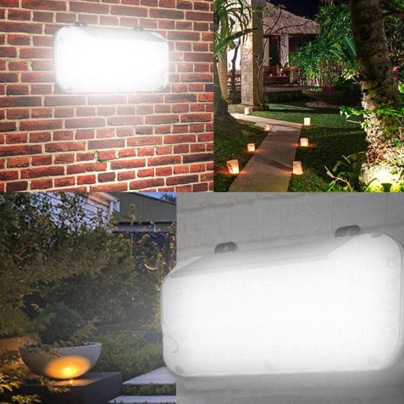 Applique murale extérieure LED avec capteur de corps émettant de la lumière latérale en ABS Simple solaire 