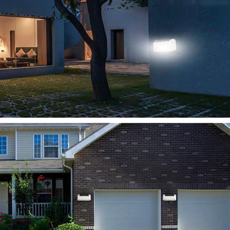 Solar Simple ABS Four Side Light Emitting Body Sensor LED Outdoor Wall Sconce Lamp