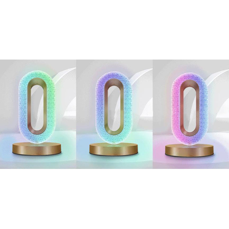 Nordic Creative Crystal Ring RGB APP LED Night Light Table Lamp