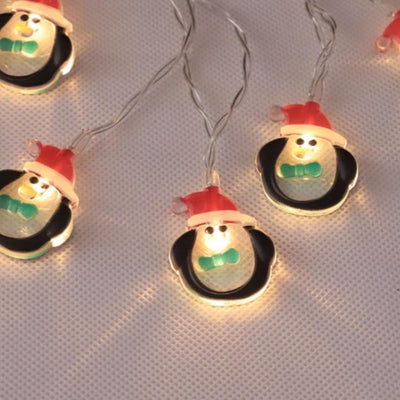 Guirlande lumineuse LED décorative à piles Père Noël de Noël 