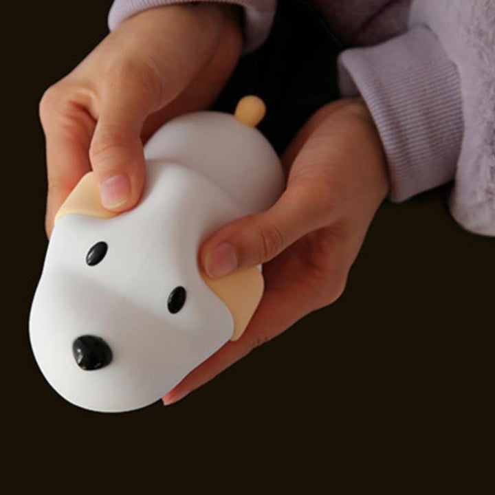 Lampe de table Cartoon Dumb Dog Silicone LED Pat Night Light 