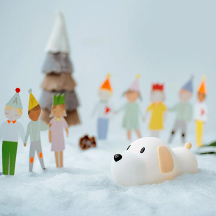 Lampe de table Cartoon Dumb Dog Silicone LED Pat Night Light 