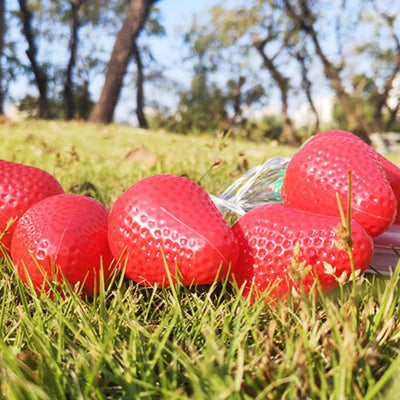 Guirlandes lumineuses LED à piles décoratives en forme de fraises 