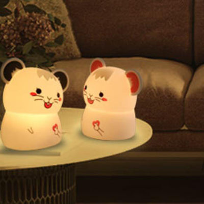 Cartoon Cute Mouse Silicone USB LED Night  Light Table Lamp