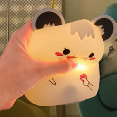 Cartoon Cute Mouse Silicone USB LED Night  Light Table Lamp