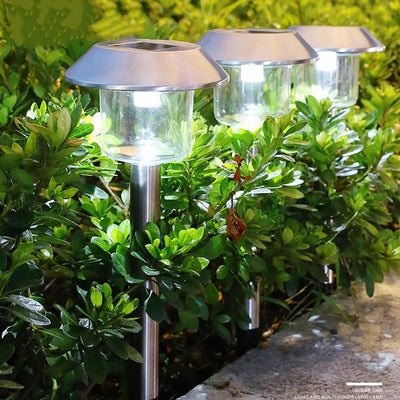 Solar Stainless Steel Jar ABS LED Outdoor Waterproof Lawn Landscape Light