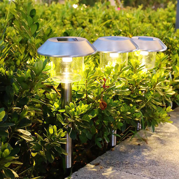 Solar Stainless Steel Jar ABS LED Outdoor Waterproof Lawn Landscape Light