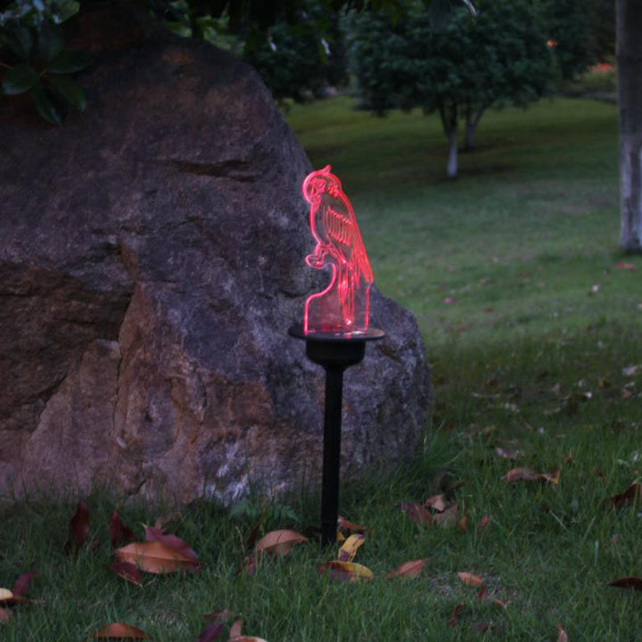 Solar-Papagei-Gecko-Acryl-im Freien wasserdichtes LED-Garten-Landschaftslicht 