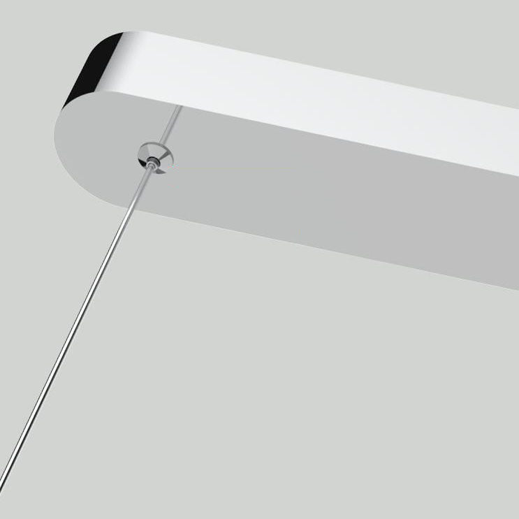 Zeitgenössische nordische rechteckige, runde Pendelleuchte aus Aluminium, Glas, Acryl und Edelstahl, 1/3 Licht LED-Inselleuchter für das Esszimmer 