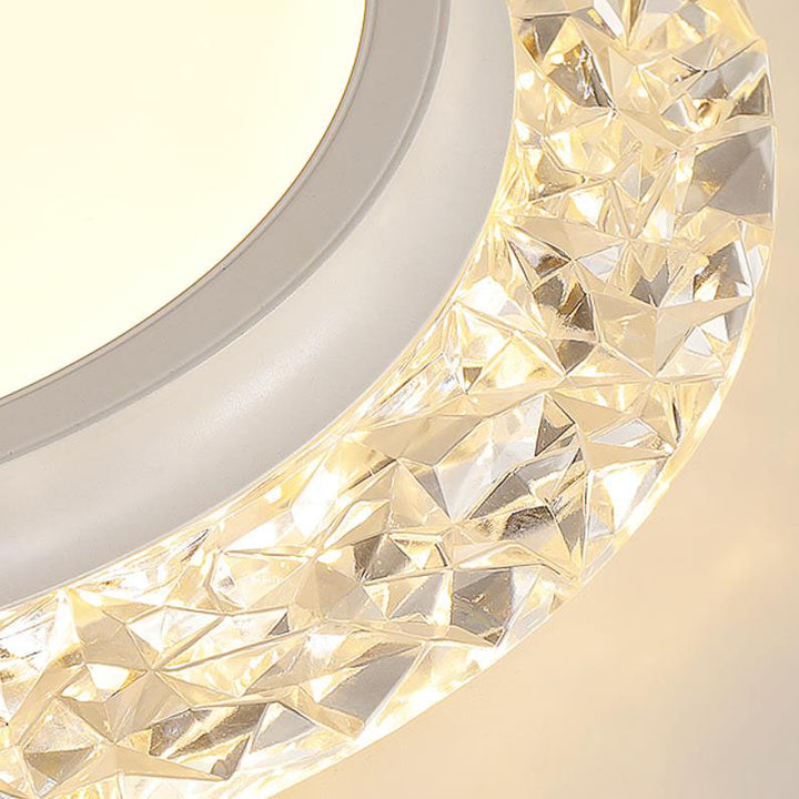 Éclairage encastré LED rond en fer, aluminium et acrylique de luxe minimaliste nordique 