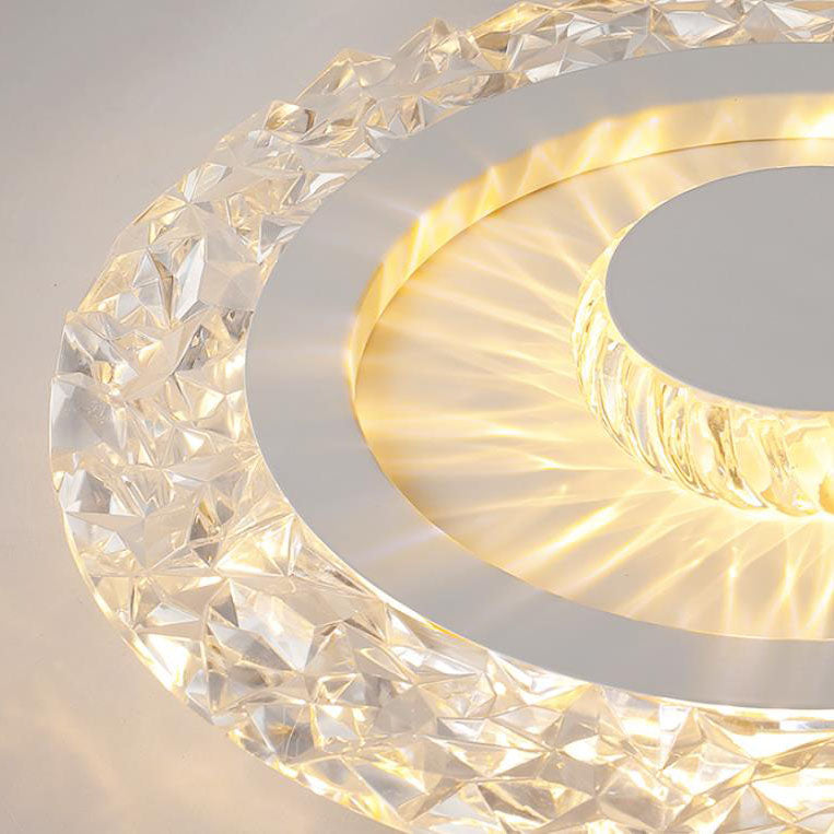 Iluminación LED de montaje empotrado redonda de acrílico y aluminio de lujo moderno 