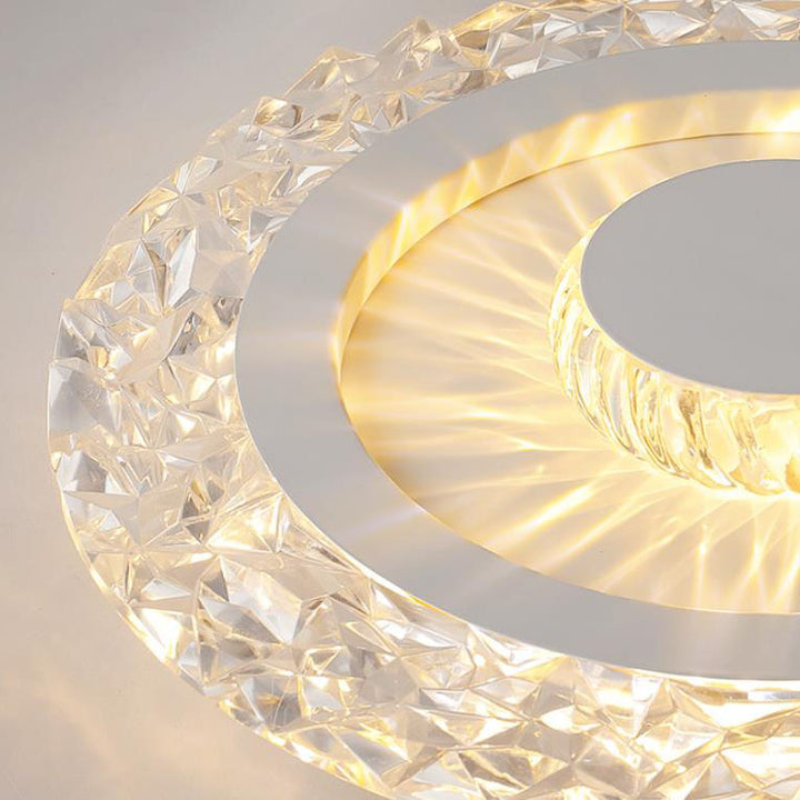 Iluminación LED de montaje empotrado redonda de acrílico y aluminio de lujo moderno 