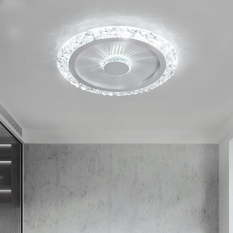 Iluminación LED de montaje empotrado redonda de acrílico y aluminio de lujo moderno 