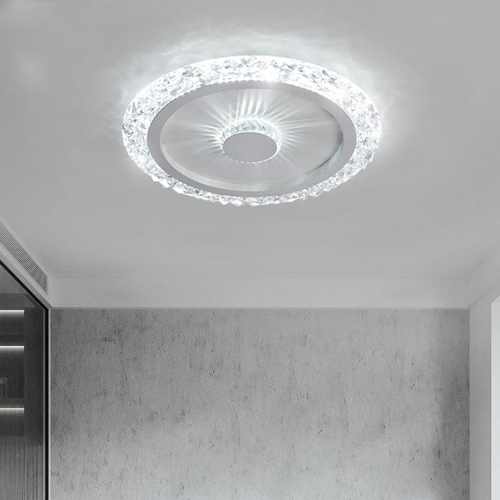 Iluminación LED de montaje empotrado redonda de acrílico y aluminio de lujo moderno 