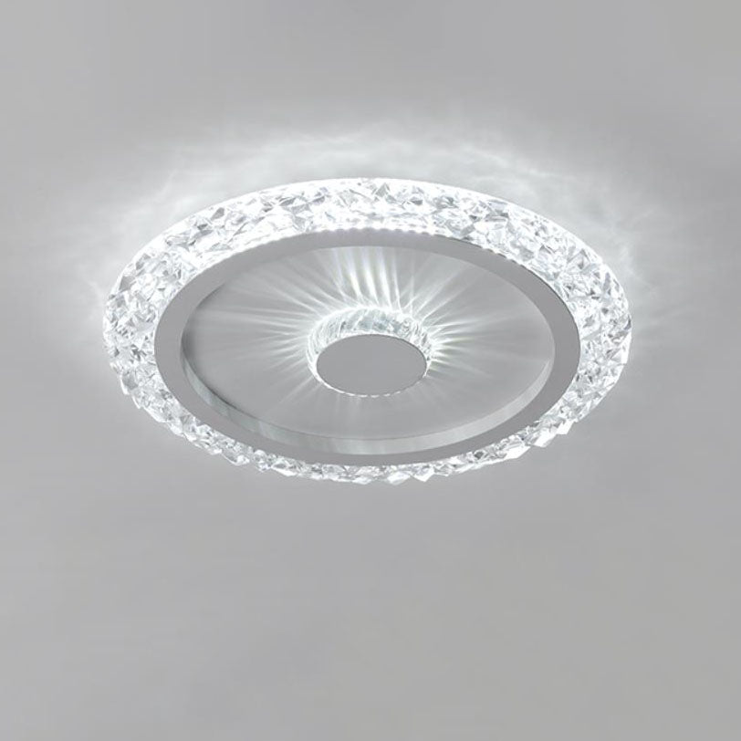 Iluminación LED de montaje empotrado redonda de acrílico y aluminio de lujo moderno 