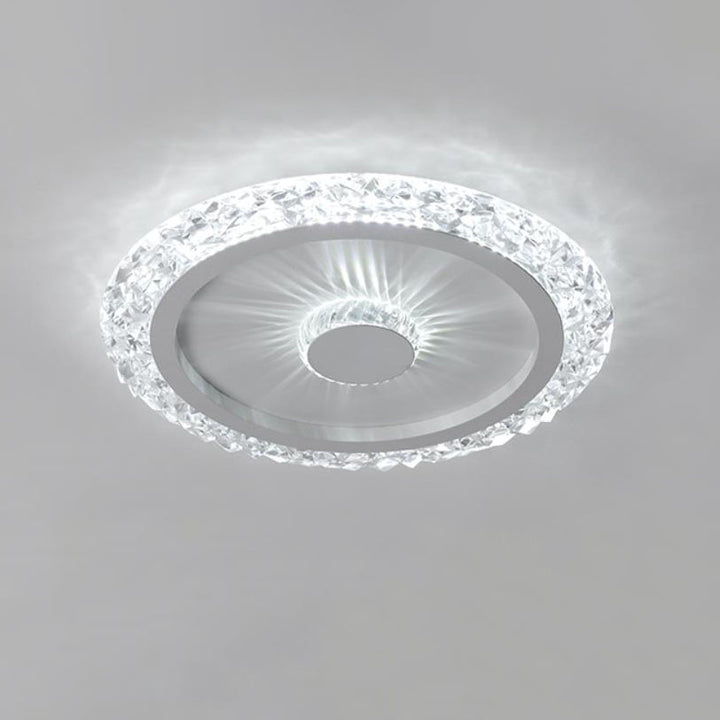 Iluminación LED de montaje empotrado redonda de acrílico y aluminio de lujo moderno 