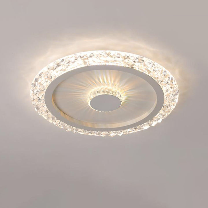 Iluminación LED de montaje empotrado redonda de acrílico y aluminio de lujo moderno 