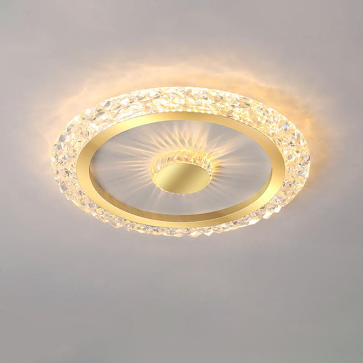 Iluminación LED de montaje empotrado redonda de acrílico y aluminio de lujo moderno 