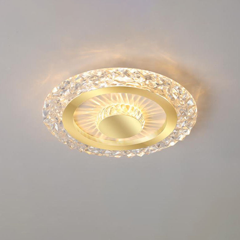 Iluminación LED de montaje empotrado redonda de acrílico y aluminio de lujo moderno 
