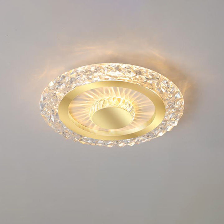 Iluminación LED de montaje empotrado redonda de acrílico y aluminio de lujo moderno 