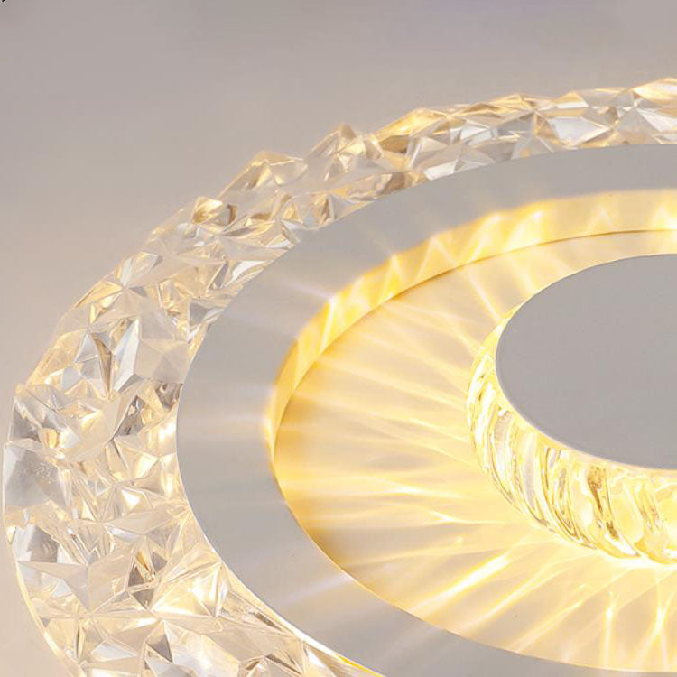 Iluminación LED de montaje empotrado redonda de acrílico y aluminio de lujo moderno 