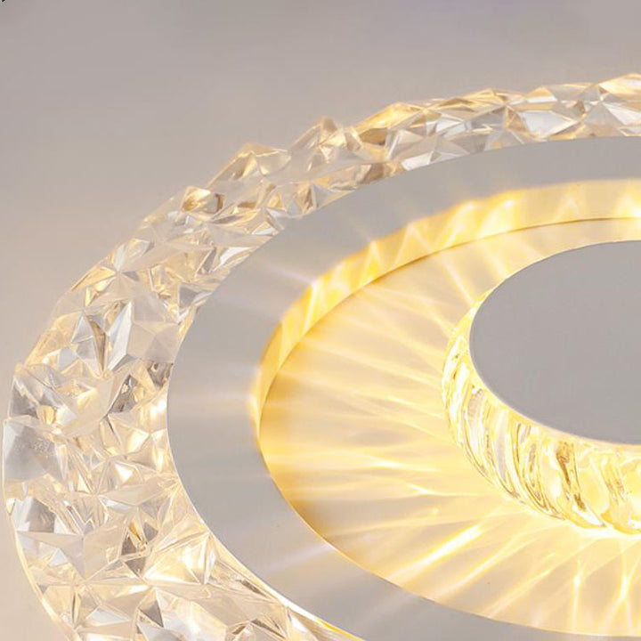 Iluminación LED de montaje empotrado redonda de acrílico y aluminio de lujo moderno 