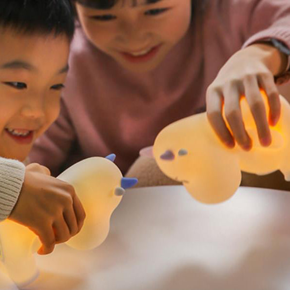 Lampe de table de nuit en silicone USB rechargeable Creative Cute Cow moderne 