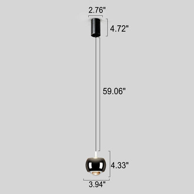 Modern Light Luxury Aluminum Mini Column Spotlight LED Liftable Adjustable Pendant Light