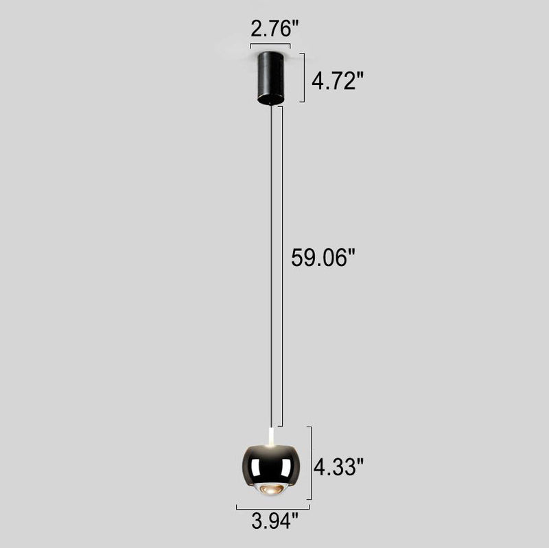 Modern Light Luxury Aluminum Mini Column Spotlight LED Liftable Adjustable Pendant Light