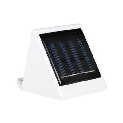 Solar White Trapezoidal Outdoor Patio Fence LED Wall Sconce Lamp