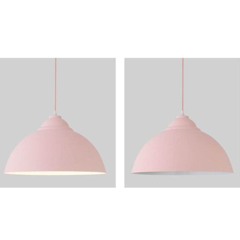 Modern Solid Color Macaron Iron Aluminum 1-Light Pendant Light