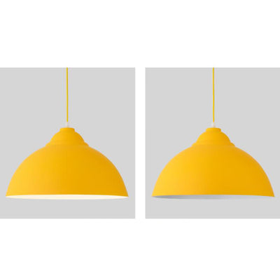 Modern Solid Color Macaron Iron Aluminum 1-Light Pendant Light