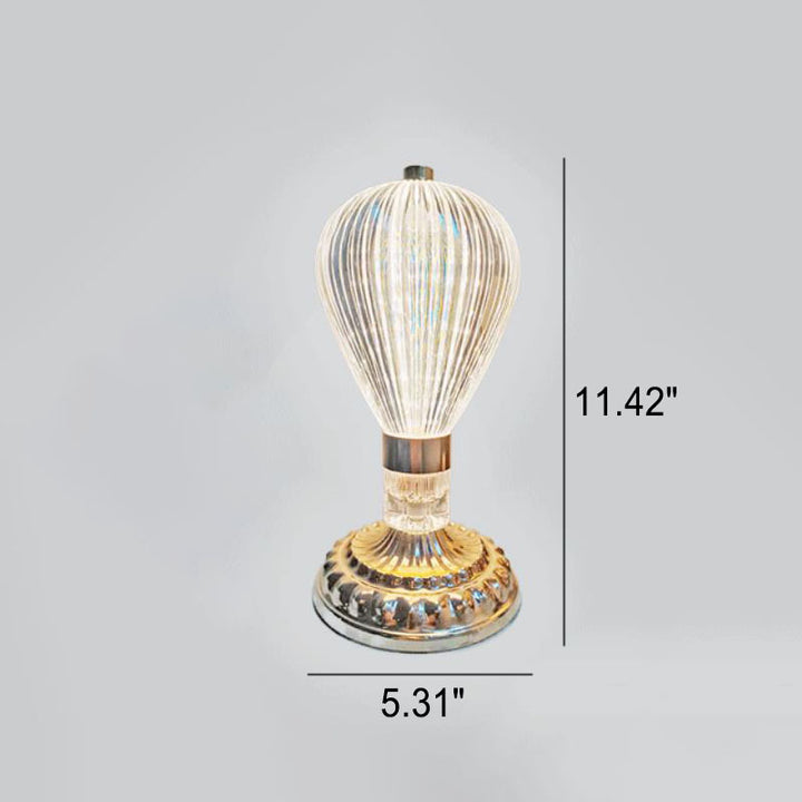 Europäische leichte Luxus Vintage Hardware Acryl LED Nachtlicht Tischlampe 