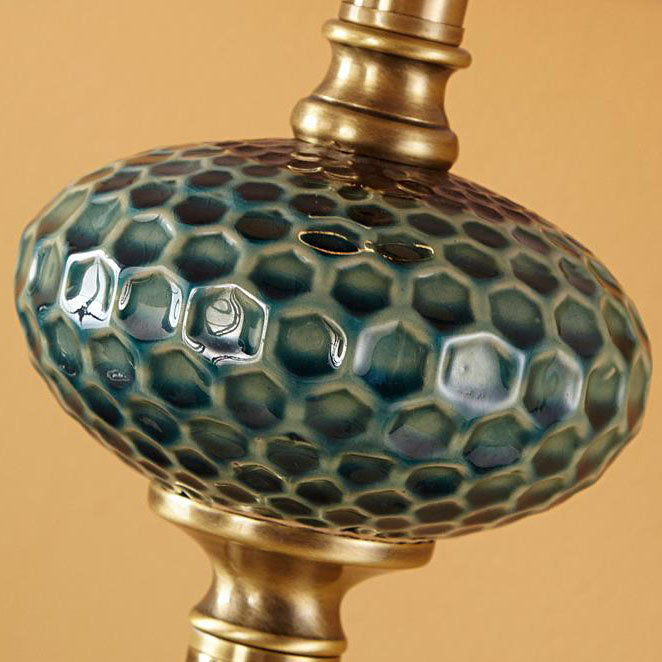 European Light Luxury With Plate Ceramic Hardware Fabric 1-Light Standing Floor Lamp