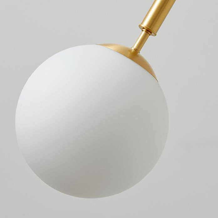 Nordischer minimalistischer runder Ball Kupfer Glas 1-Licht Wandleuchte 