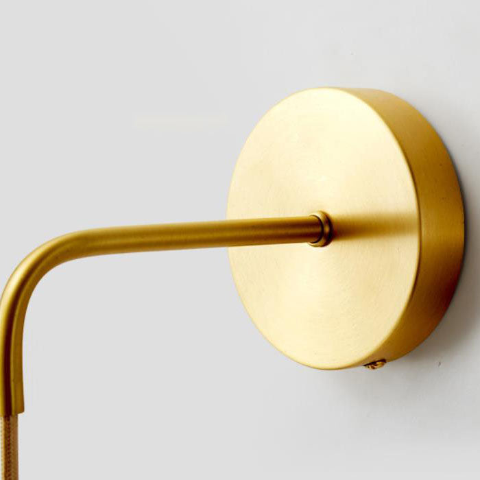 Nordischer minimalistischer runder Ball Kupfer Glas 1-Licht Wandleuchte 