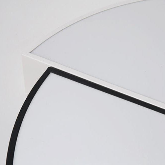 Modern Black White Round Iron Acrylic LED Flush Mount Light