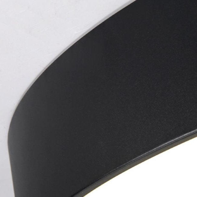 Modern Black White Round Iron Acrylic LED Flush Mount Light
